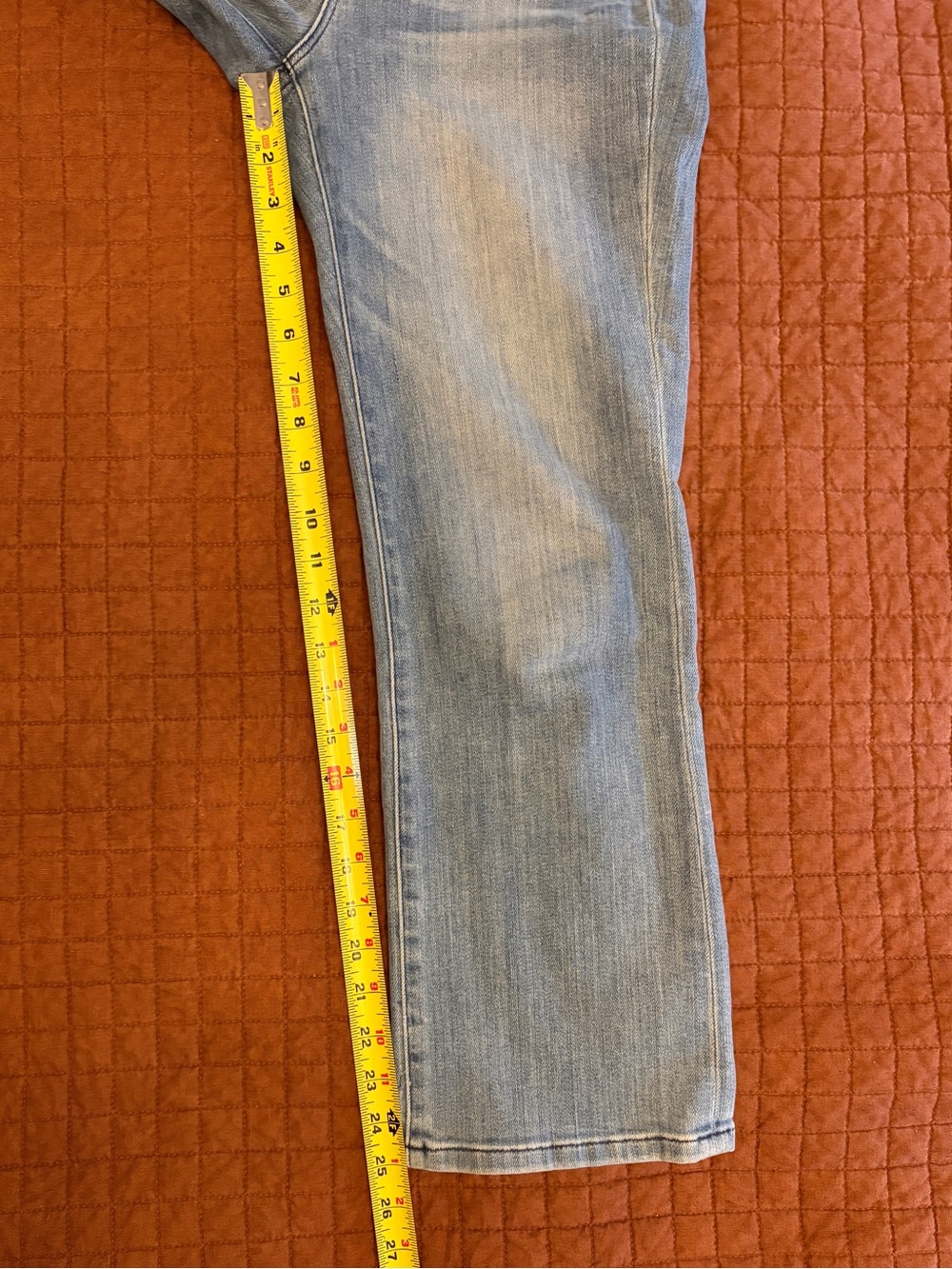 AYR The Pop Jeans 28s | Light Wash Cropped Straight Leg Classic - Picture 5 of 7